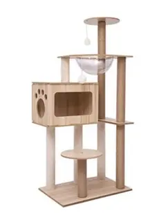 キャット タワー 木製 据え置き135cm