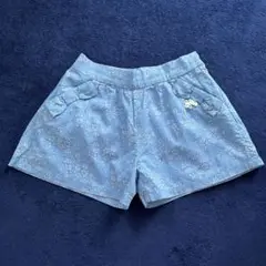 ★数回着用のみ　タルティーヌエショコラ　ショートパンツ　リバティ　ブルー　100