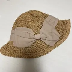 イロドリ　麦わら帽子　リボン