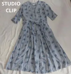 STUDIO CLIP フランダースリネンＶネックワンピース