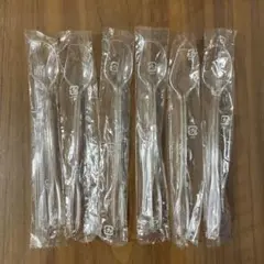 細長プラスチックスプーン　6本