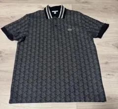 【LACOSTE 】モノグラムポロシャツ Lサイズ