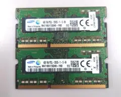 サムスン 4GB2枚計8G PC3CL-12800S SDRAM 中古