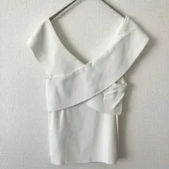 【美品】マーキュリーデュオ　ホワイト ノースリーブ トップス　フリーサイズ