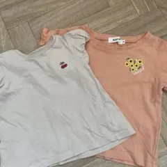 女の子　スラップスリップ　ラッタッターTシャツ 80cm 2枚セット
