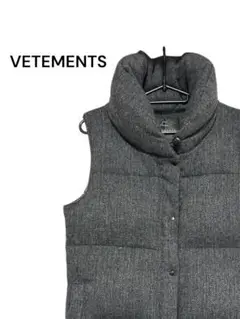 [1500円引き‼️] VETEMENTS グレー ダウンベスト 中綿
