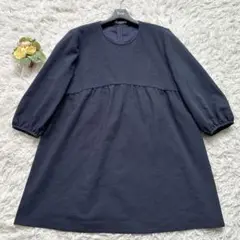 未使用級/24年✨レリアンプラスハウス チュニック プルオーバー 濃紺 13+