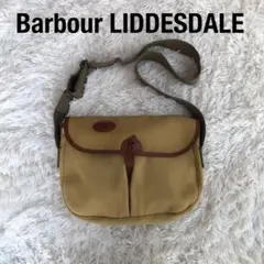 未使用級 Barbour フィッシングバッグ オイルド 裏地チェック キャンバス Barbour - バブアー ショルダーバッグ フィッシングバッグ ロゴ