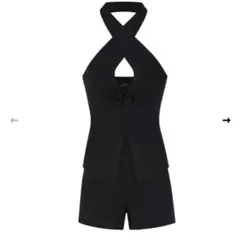 andwang halter neck rose setup