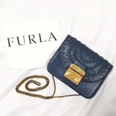 フルラ FURLA メトロポリス ショルダーバッグ ポーチ ブルー
