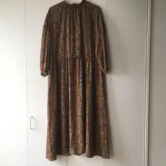 P GREEN LABEL RELAXING 花柄ペイズリーロングワンピース