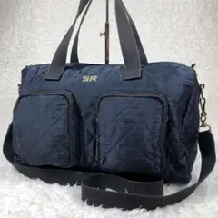 【良品✨】ソニアリキエル　2way ミニボストン　キルティング　ネイビー