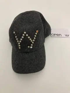 OPEN YY YYロゴ ベースボールキャップ グレー