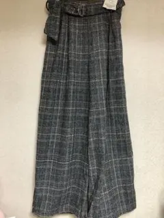 レイカズン　チェックワイドパンツ