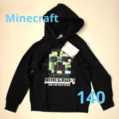 新品未使用 マインクラフト クリーパー パーカー ブラック 140cm 黒