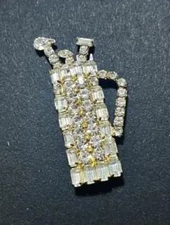 ブローチ ジュエリー ゴールドカラー 花瓶