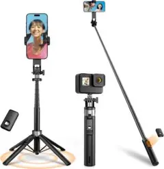 Besecou 自撮り棒【四脚安定モデル・稳定性アップ】スマホスタンド