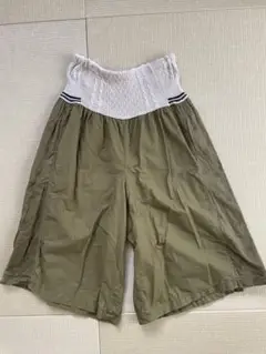 ワッフリッシュワッフル オリーブ色 ガウチョパンツ