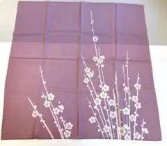 紫色 花柄 風呂敷 ナイロン35%含。