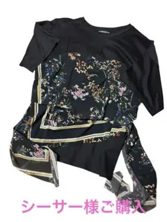 ヴィヴィアンタムスカーフ付き半袖Tシャツ（白・黒）