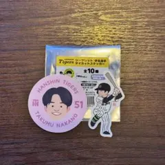 阪神タイガース　ゆる選手ダイカットステッカー　中野拓夢