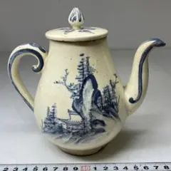 時代 染付 水次 高さ14cm 東キ7-0809③ タコサ