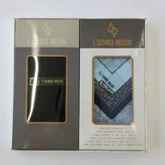 【未使用】【昭和】L'UOMO MUSK ハンカチ2枚セット