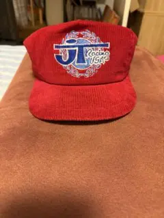 JT Racing USA コーデュロイキャップ 赤