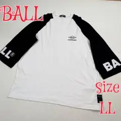 BALL　ボール　七分丈Tシャツ　ホワイト　LL