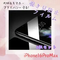 お得な2枚《iPhone16ProMax》通勤時間の覗き見防止！安心のゴリラ