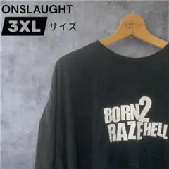 【ビッグサイズ】 3XLバンドTシャツ ブラック 90S好きに！