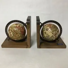 地球儀付きブックエンド　昭和レトロ