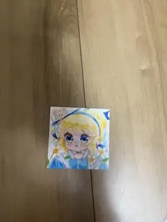 アニメイラスト ミニサイズ　青と黄色の少女