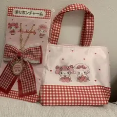 My Melody ギンガムチェック バッグ セット