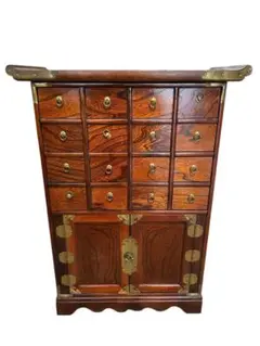 李朝家具 薬箪笥 ヤクジャン ヴィンテージ 家具 Oc081 李朝家具 薬箪笥 ヤクジャン 引き出し 収納 時代箪笥 タンス
