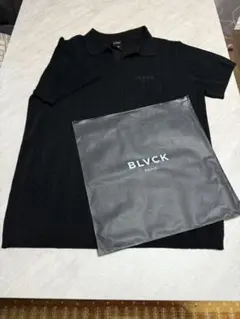 BLVCK PARIS ケーブル編みポロシャツ L 黒