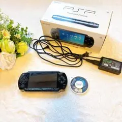 動作確認清掃済みSONYソニーPSP-1000本体ブラック箱付きソフト付き