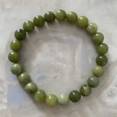 ペリドット カルセドニー 数珠 ブレスレット バングル 石 ハンドメイド 天然石