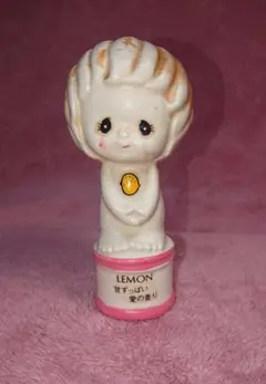 YAN・しんじ【フルーツぽえむ レモン 陶器製貯金箱】70年代★