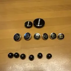 黒色ボタンセット 3種