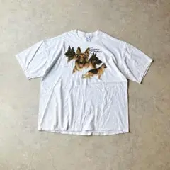 00s jerzees アート 動物 犬 Tシャツ ビッグサイズ 古着