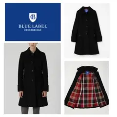 【新品】ブルーレーベルクレストブリッジ ピーコート トレンチコート 38 M 黒