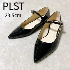 美品☆PLST プラステ メリージェーン 2WAYパンプス エナメル 黒 M