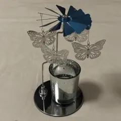 蝶と花のデザイン キャンドルホルダー