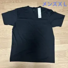 ユニクロ　エアリズムコットンクルーネックT ブラック ＸＬ