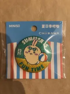 ちいかわ　miniso メイソウ　うさぎ　缶バッジ　マスコット