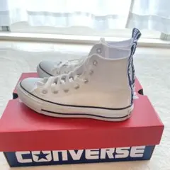 値下げ【CONVERSE】オールスター　コンバース　ホワイト ロゴテープHI