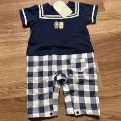 新品タグ付き　doudou bear セーラー襟ロンパース 70