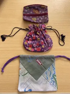 ハンドメイド　ポーチ他3点