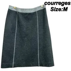 courreges クレージュ　タイトスカート　ダークグレー　38 M